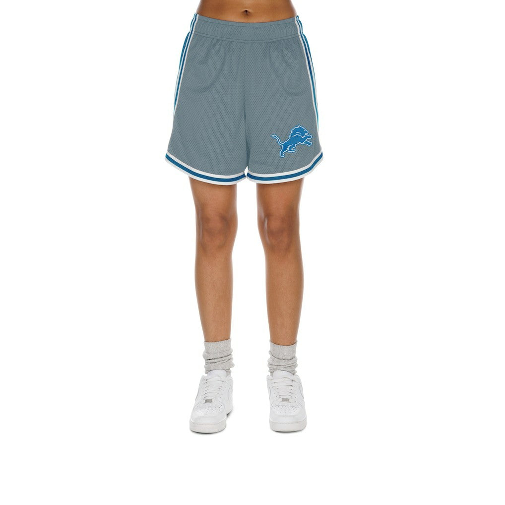 Detroit Lions New Era Women's Sport Classics Mesh Shorts - Silver/Blue online