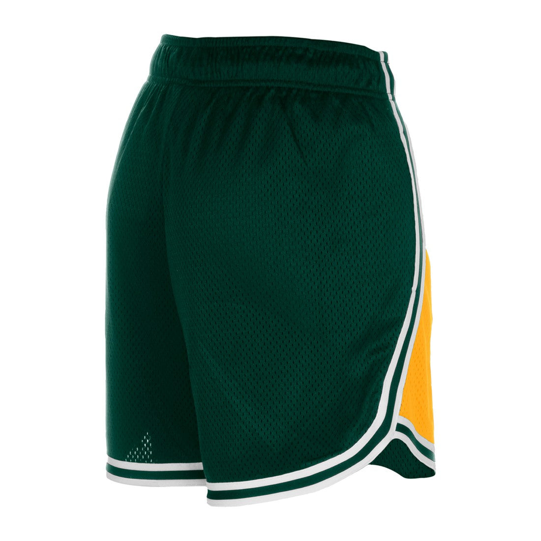 Green Bay Packers New Era Women's Sport Classics Mesh Shorts - Gold/Green on sale
