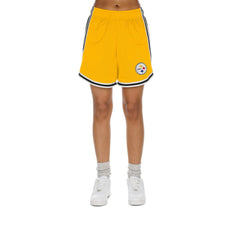 Pittsburgh Steelers New Era Women's Sport Classics Mesh Shorts - Gold/Black outlet