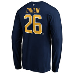 Rasmus Dahlin Buffalo Sabres Fanatics Authentic Stack Name & Number T-Shirt Navy
