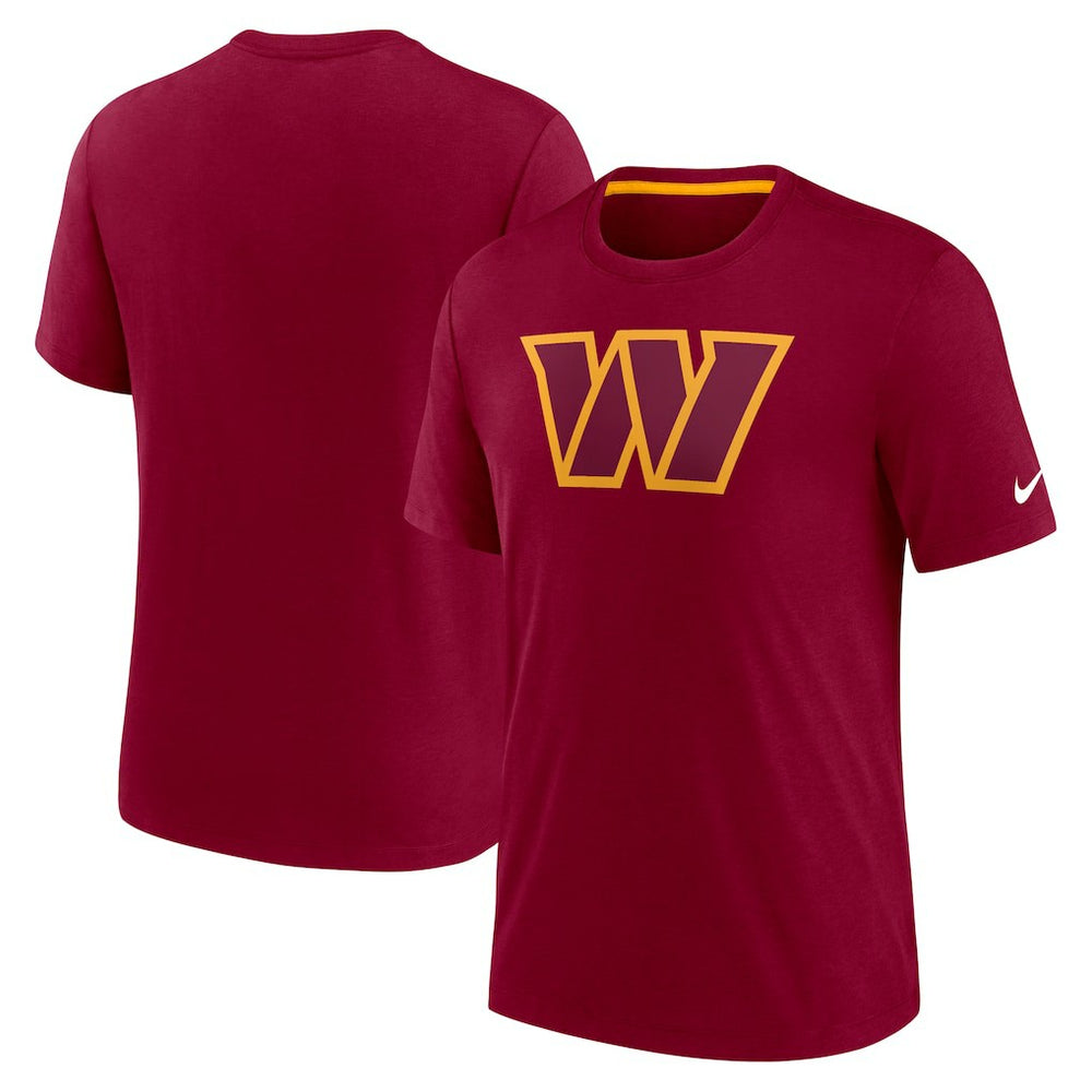 Washington Commanders Playback Logo Tri-Blend T-Shirt - Burgundy | Nike outlet