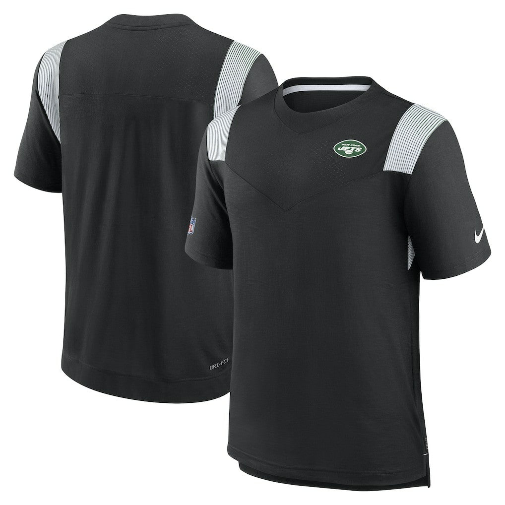 New York Jets Sideline Tonal Logo Performance Player T-Shirt - Black | Nike for sale
