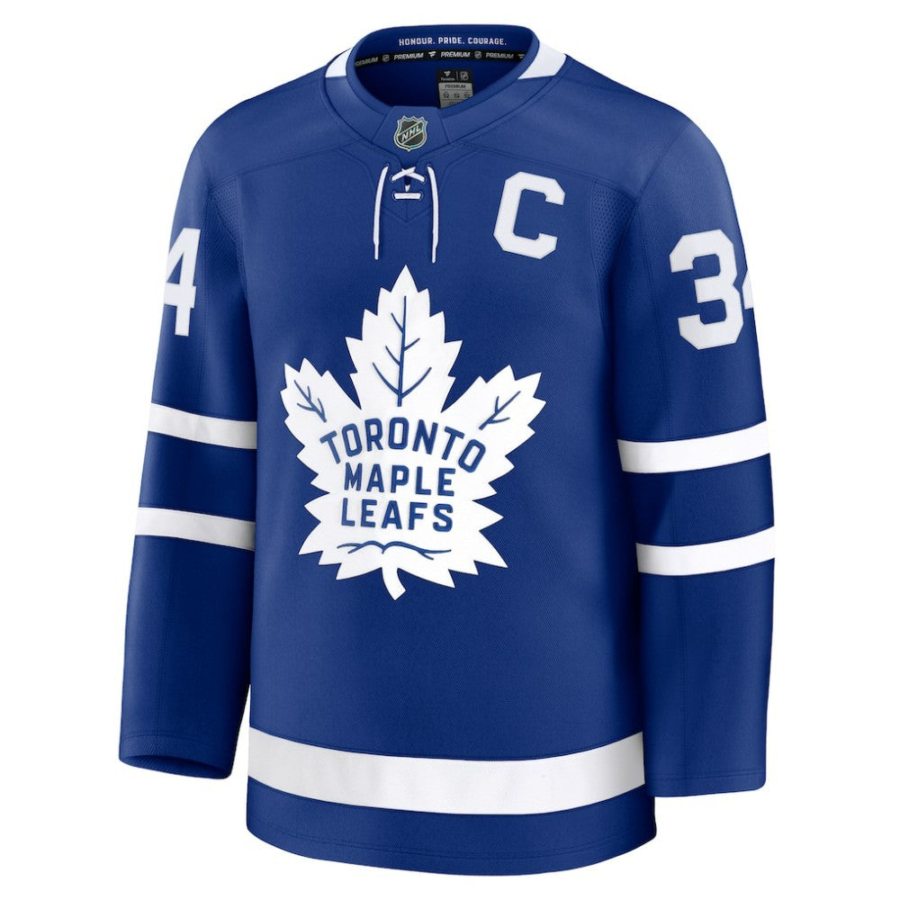 Auston Matthews Toronto Maple Leafs Fanatics Captain Patch Home Premium Jersey Blue