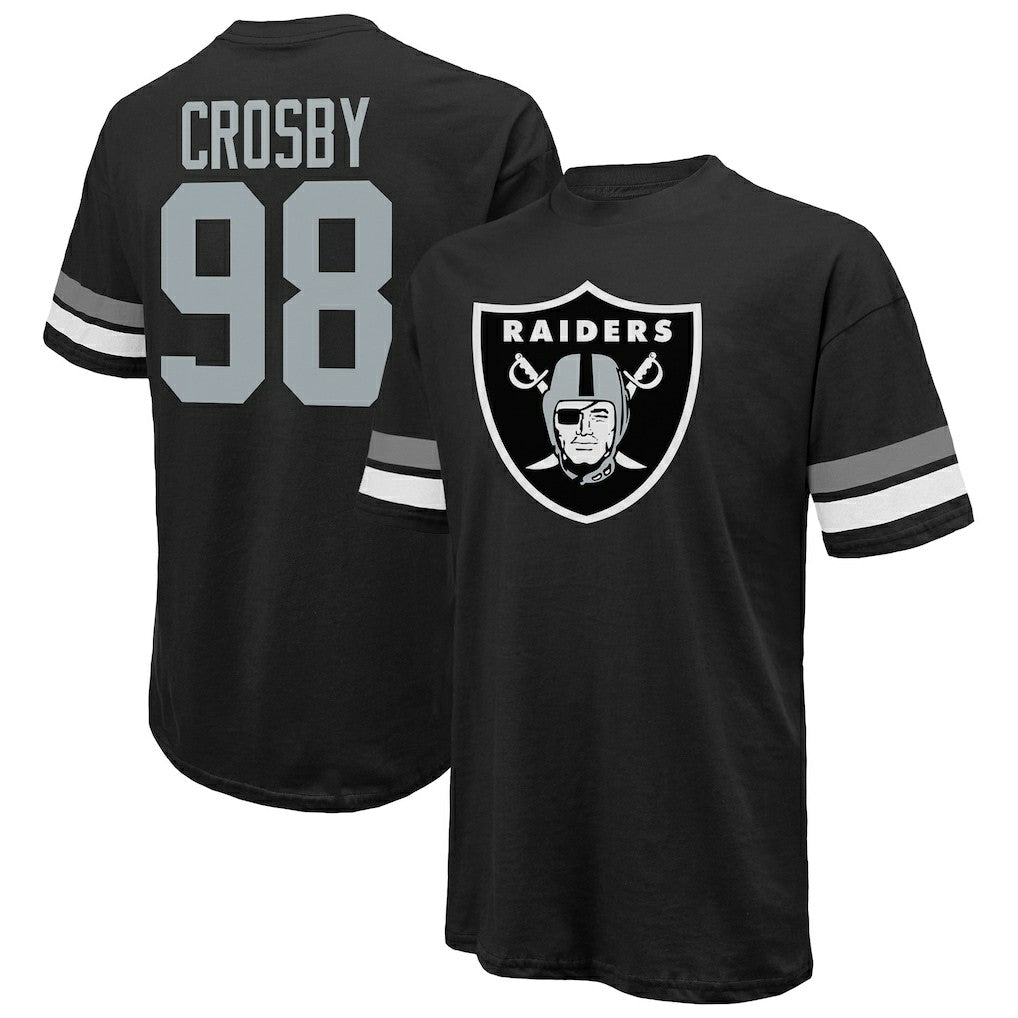 Maxx Crosby Las Vegas Raiders Majestic Threads Name & Number Oversize Fit T-Shirt - Black discount
