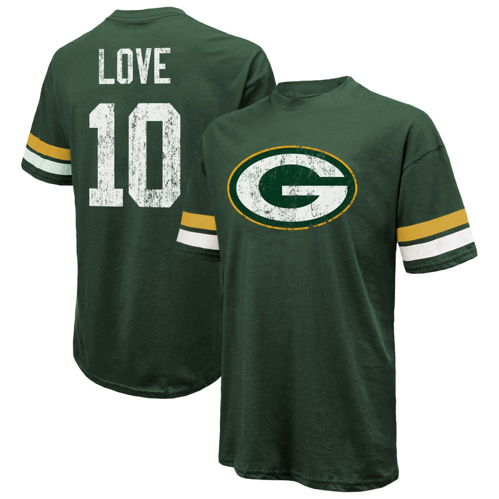 Jordan Love Green Bay Packers Majestic Threads Name & Number Oversize Fit T-Shirt - Green online