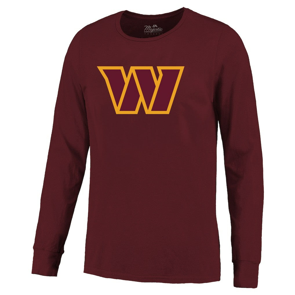 Jayden Daniels Washington Commanders Majestic Threads Name & Number Non-Distressed Long Sleeve T-Shirt - Burgundy on sale