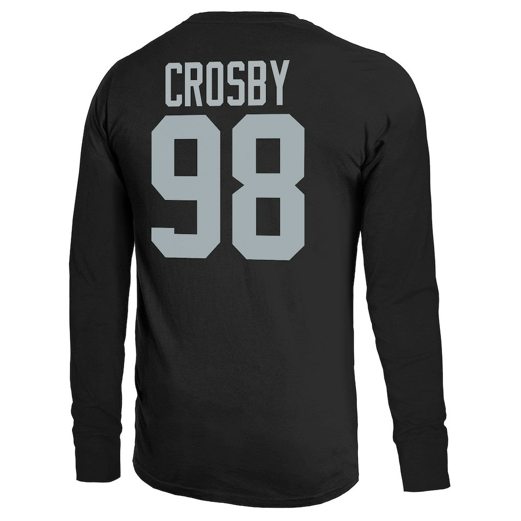 Maxx Crosby Las Vegas Raiders Majestic Threads Name & Number Non-Distressed Long Sleeve T-Shirt - Black discount