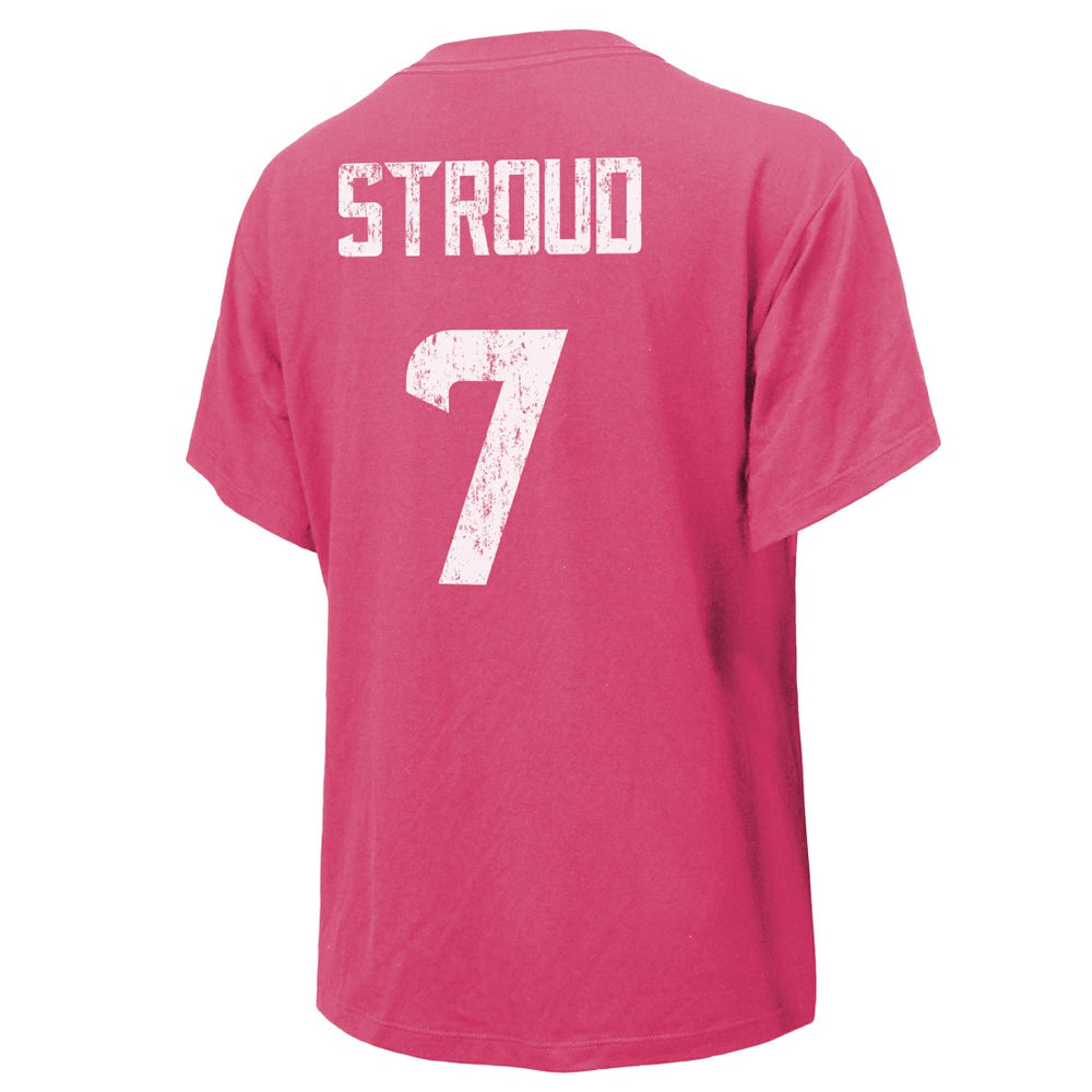 C.J. Stroud Houston Texans Majestic Threads Women's Name & Number T-Shirt - Pink discount