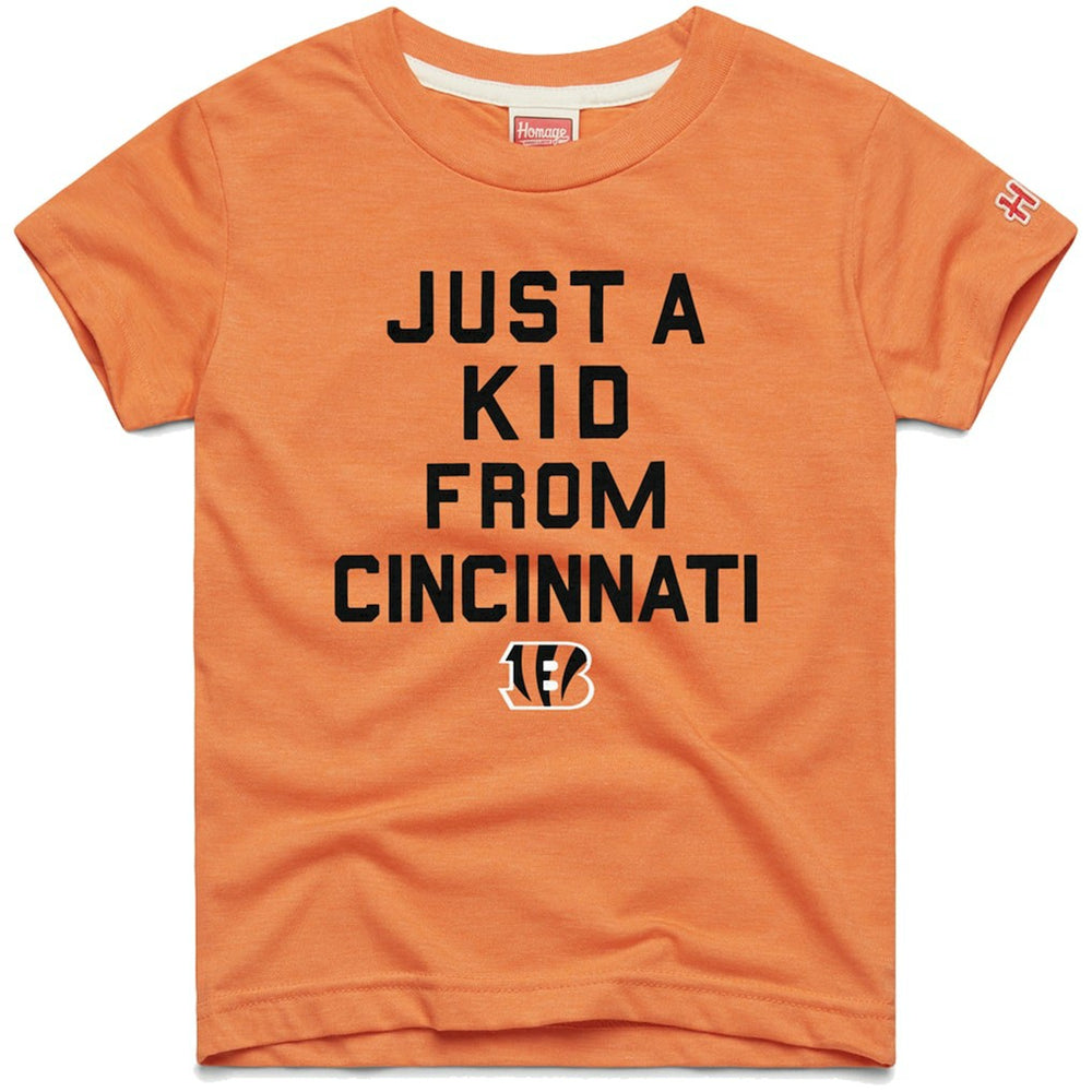 Cincinnati Bengals Homage Youth Just a Kid Tri-Blend T-Shirt - Orange cheap