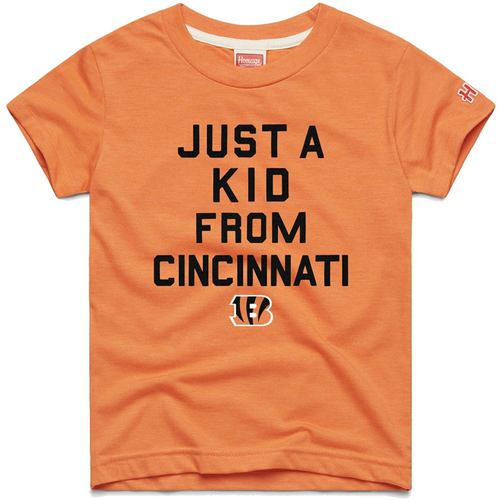 Cincinnati Bengals Homage Youth Just a Kid Tri-Blend T-Shirt - Orange cheap