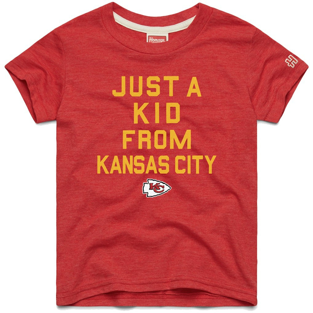 Kansas City Chiefs Homage Youth Just a Kid Tri-Blend T-Shirt - Red discount
