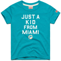 Miami Dolphins Homage Youth Just a Kid Tri-Blend T-Shirt - Aqua discount