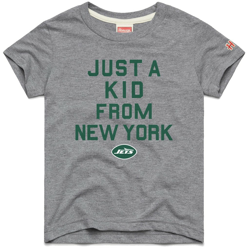 New York Jets Homage Youth Just a Kid Tri-Blend T-Shirt - Gray outlet