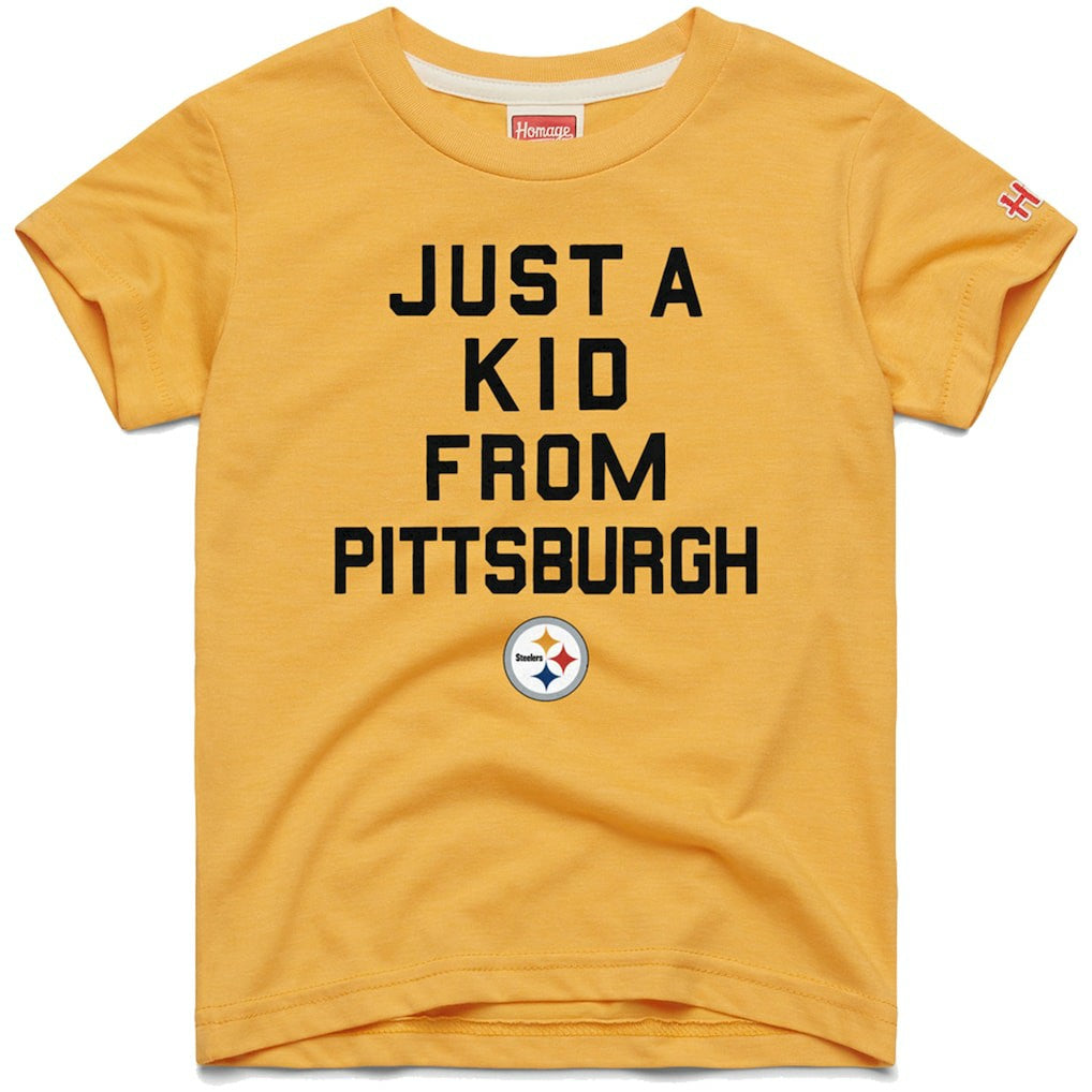 Pittsburgh Steelers Homage Youth Just a Kid Tri-Blend T-Shirt - Gold discount
