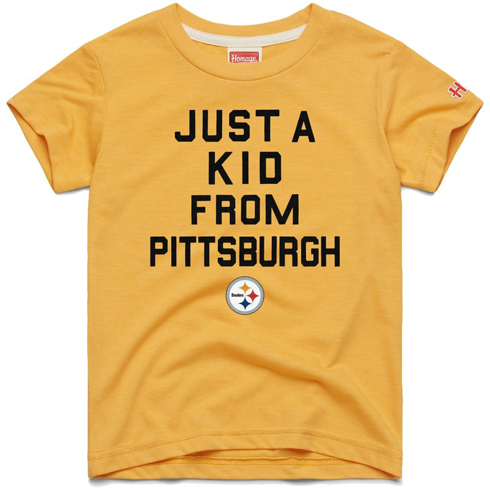 Pittsburgh Steelers Homage Youth Just a Kid Tri-Blend T-Shirt - Gold discount
