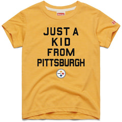 Pittsburgh Steelers Homage Youth Just a Kid Tri-Blend T-Shirt - Gold discount