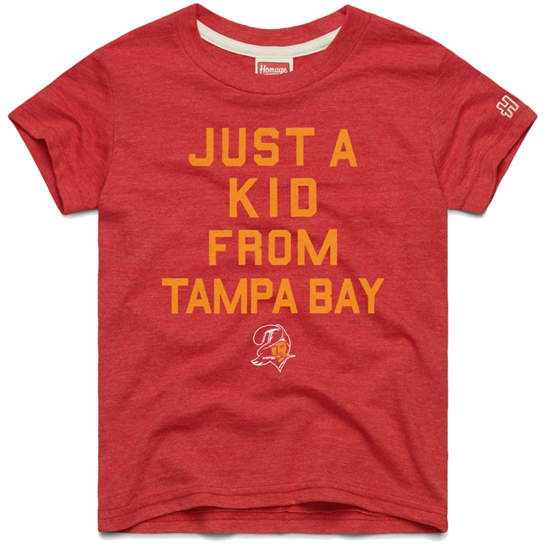 Tampa Bay Buccaneers Homage Youth Just a Kid Tri-Blend T-Shirt - Red on sale