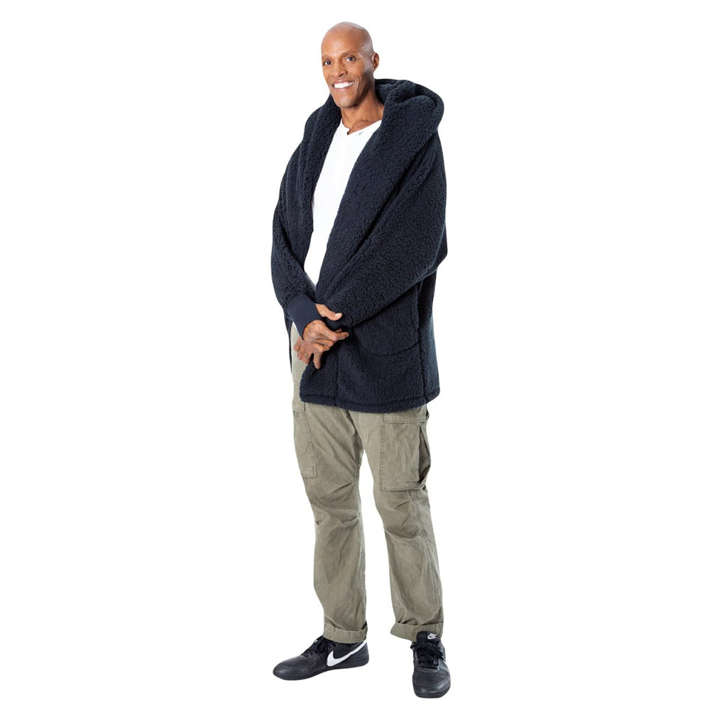 The Best Lounger in the World By Jill Martin Oklahoma City Thunder Unisex Navy Oversized Open-Front Hoodie Sweater cheap