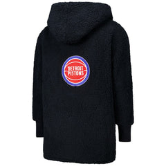 The Best Lounger in the World By Jill Martin Detroit Pistons Unisex Black Oversized Open-Front Hoodie Sweater cheap
