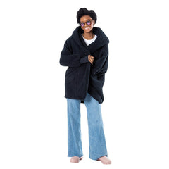 The Best Lounger in the World By Jill Martin Dallas Mavericks Unisex Black Oversized Open-Front Hoodie Sweater outlet