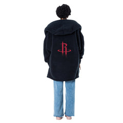 The Best Lounger in the World By Jill Martin Houston Rockets Unisex Black Oversized Open-Front Hoodie Sweater online