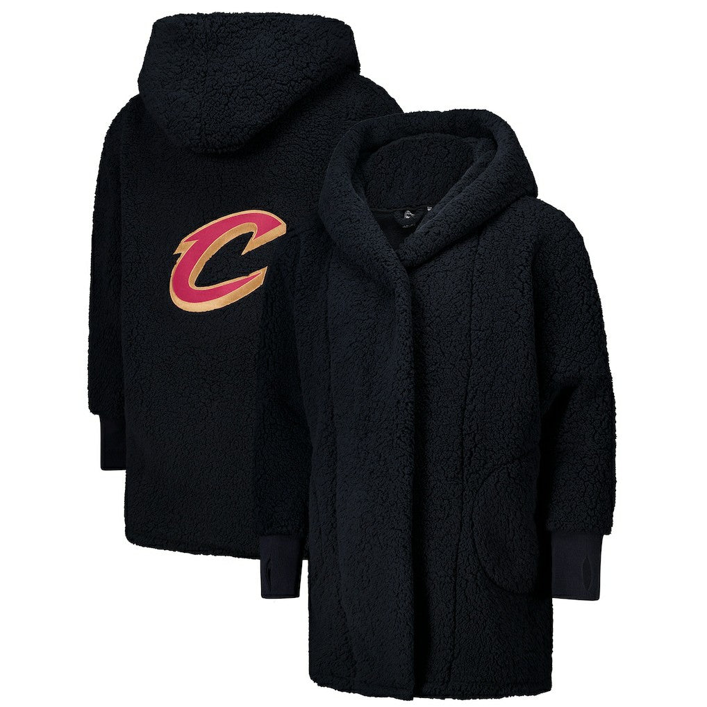 The Best Lounger in the World By Jill Martin Cleveland Cavaliers Unisex Black Oversized Open-Front Hoodie Sweater shop