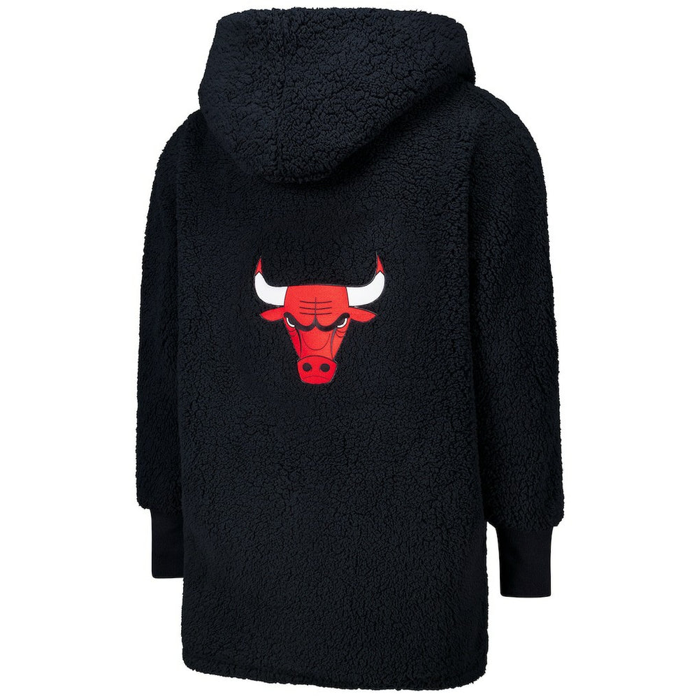 The Best Lounger in the World By Jill Martin Chicago Bulls Unisex Black Oversized Open-Front Hoodie Sweater cheap