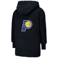 The Best Lounger in the World By Jill Martin Indiana Pacers Unisex Black Oversized Open-Front Hoodie Sweater discount