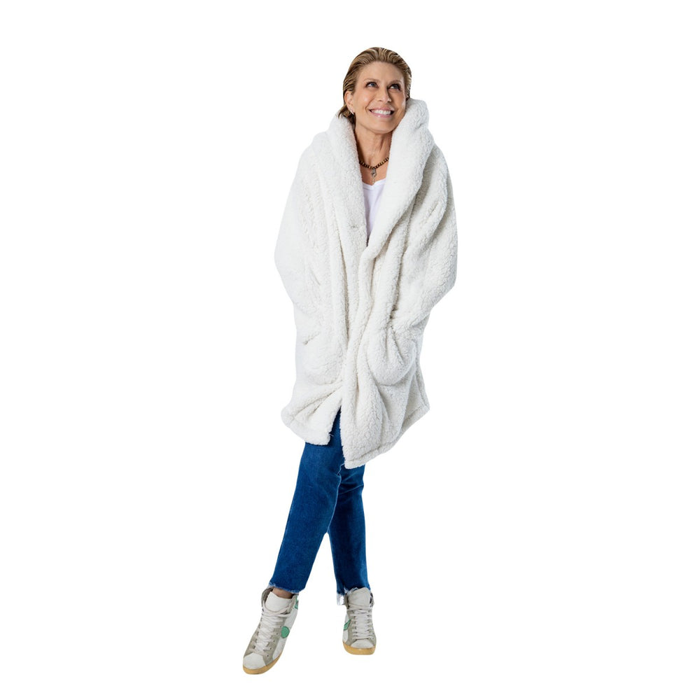 The Best Lounger in the World By Jill Martin Los Angeles Lakers Unisex Cream Oversized Open-Front Hoodie Sweater sale