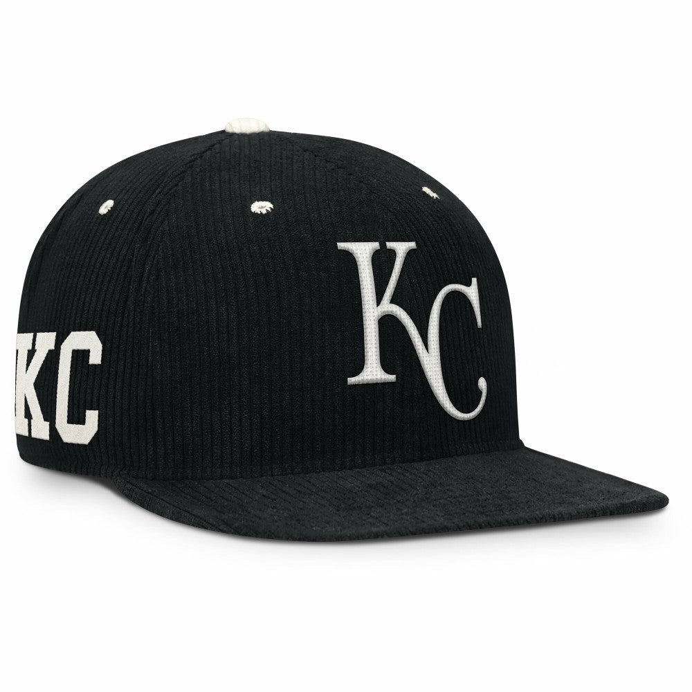 Kansas City Royals Pro Corduroy Structured Snapback Hat - Black | Nike