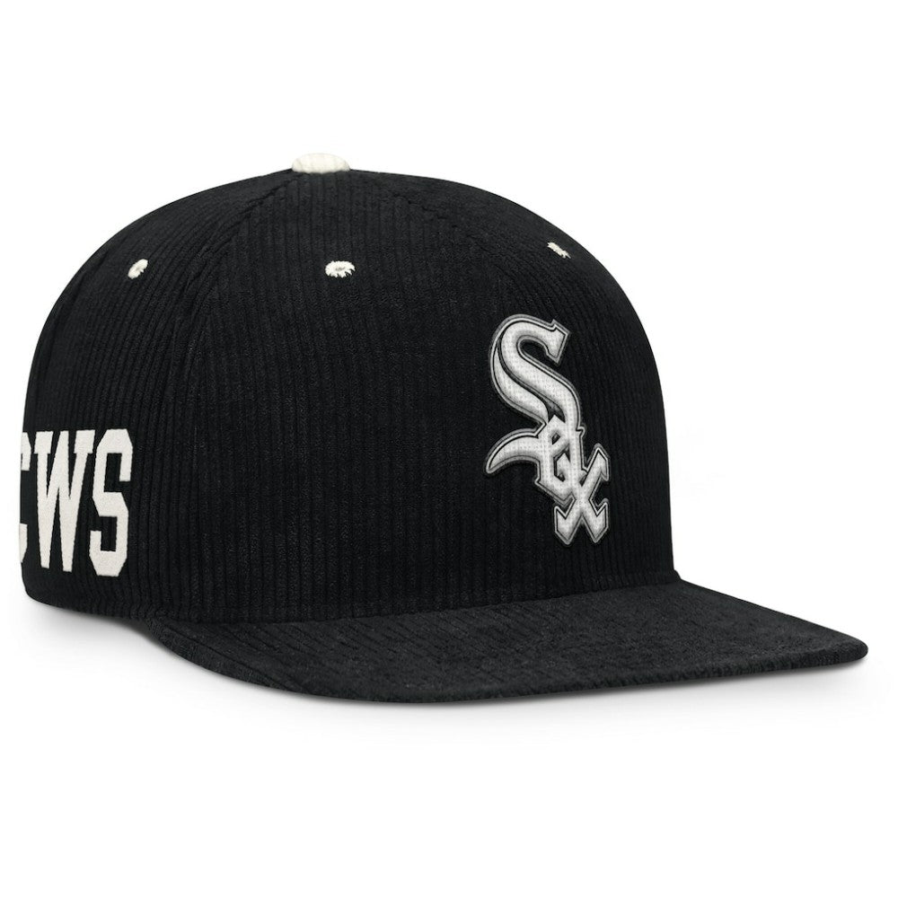 Chicago White Sox Pro Corduroy Structured Snapback Hat - Black | Nike