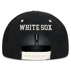 Chicago White Sox Pro Corduroy Structured Snapback Hat - Black | Nike