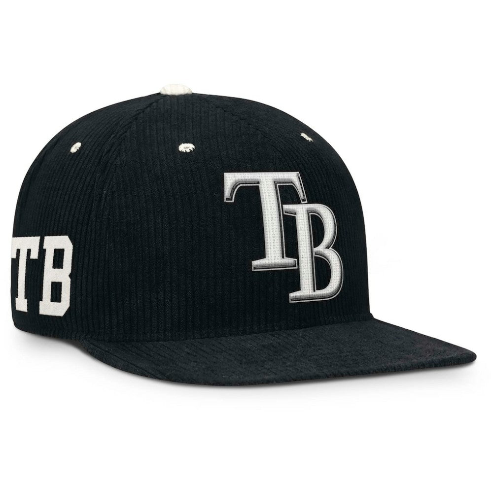 Tampa Bay Rays Pro Corduroy Structured Snapback Hat - Black | Nike