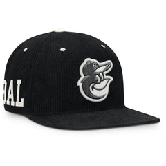 Baltimore Orioles Pro Corduroy Structured Snapback Hat - Black | Nike