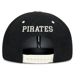 Pittsburgh Pirates Pro Corduroy Structured Snapback Hat - Black | Nike