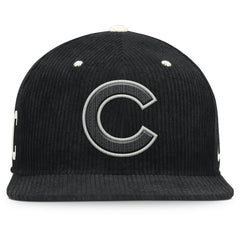 Chicago Cubs Pro Corduroy Structured Snapback Hat - Black | Nike