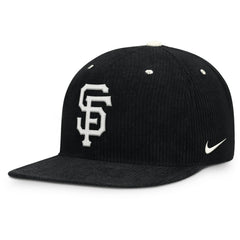 San Francisco Giants Pro Corduroy Structured Snapback Hat - Black | Nike