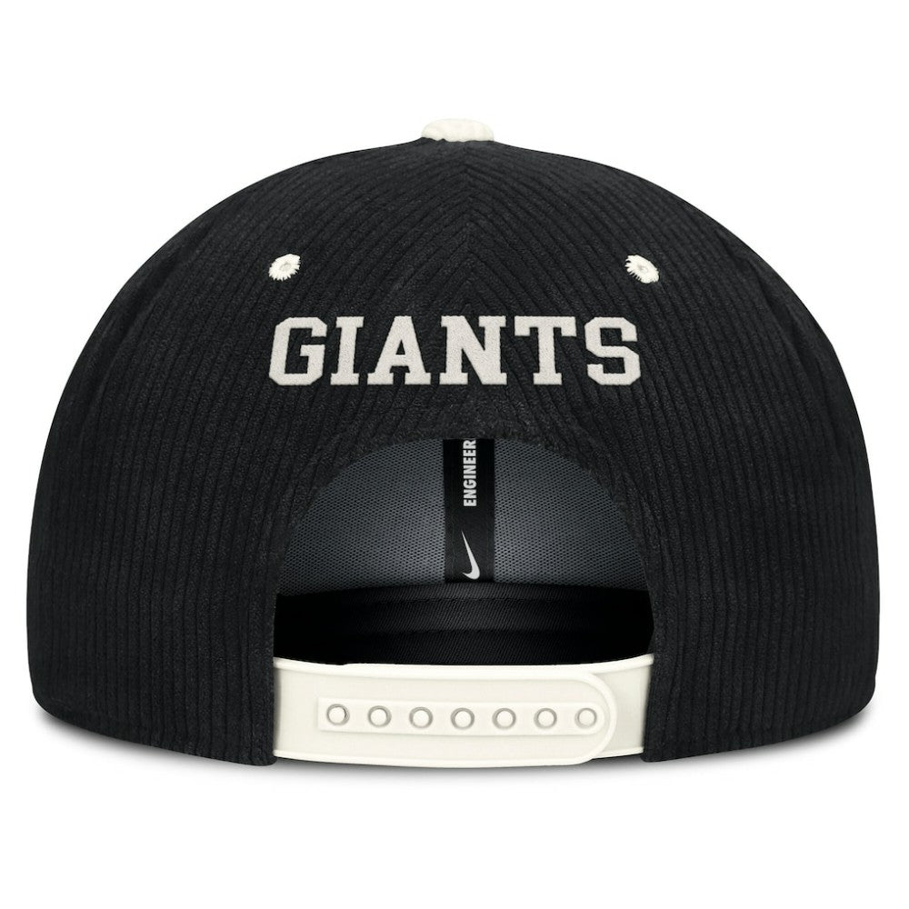 San Francisco Giants Pro Corduroy Structured Snapback Hat - Black | Nike