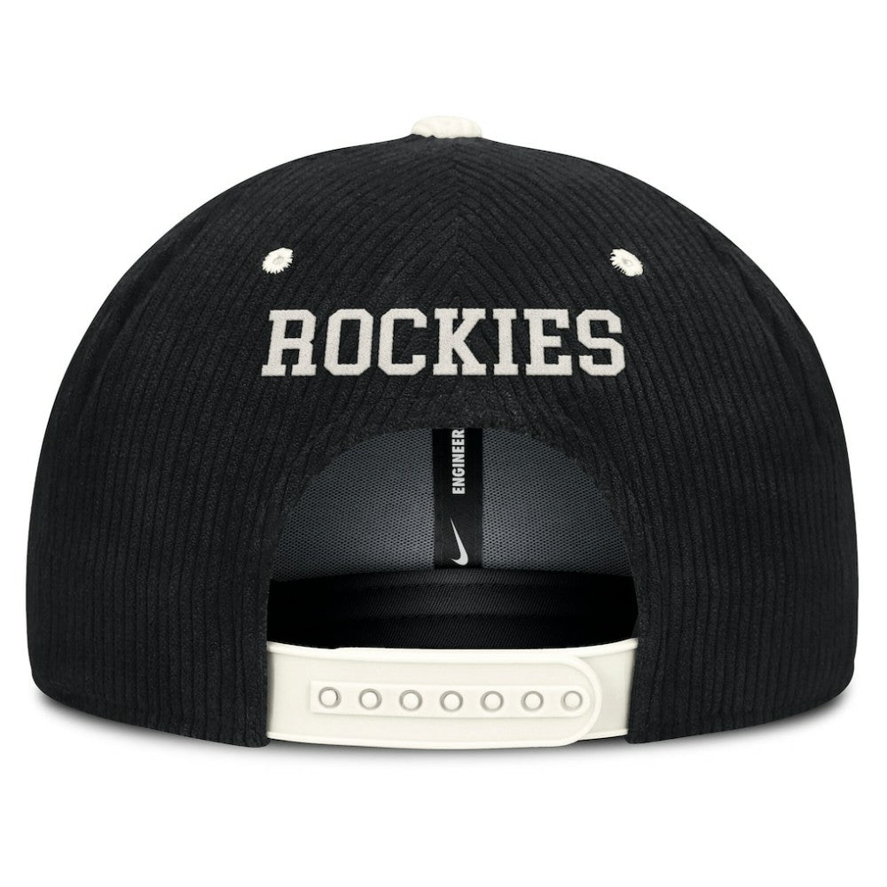 Colorado Rockies Pro Corduroy Structured Snapback Hat - Black | Nike