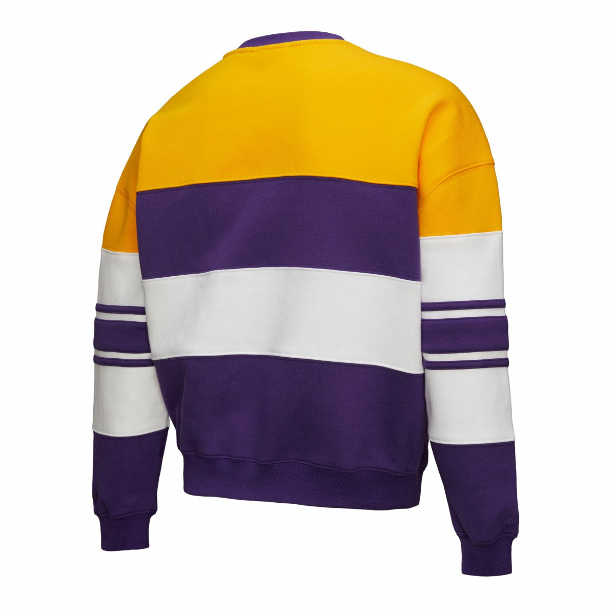 Los Angeles Lakers x DANNIJO Women's Blocked Pullover Sweatshirt - Gold/Purple | Mitchell & Ness discount