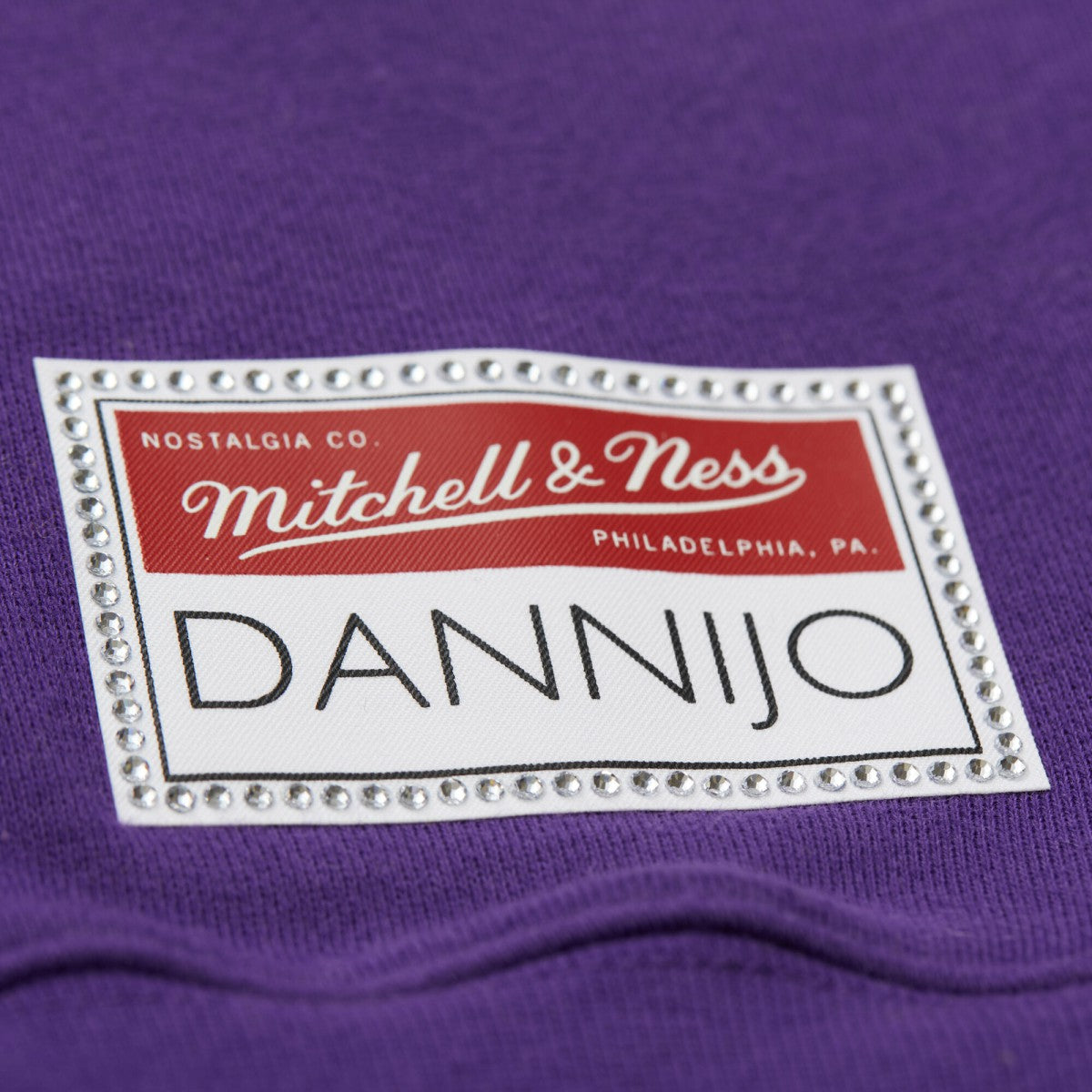 Los Angeles Lakers x DANNIJO Women's Blocked Pullover Sweatshirt - Gold/Purple | Mitchell & Ness discount
