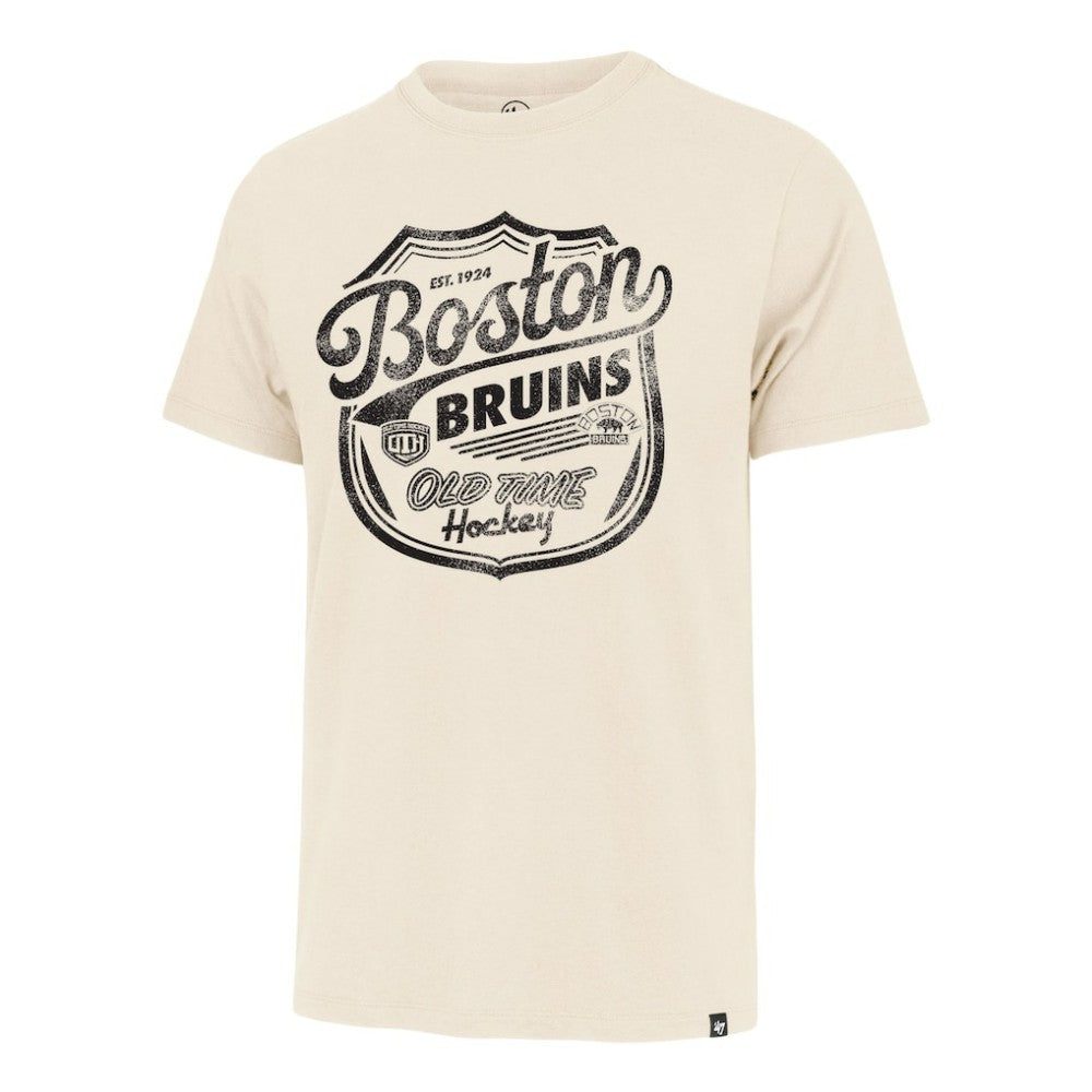 Boston Bruins '47 Poke Check Franklin T-Shirt Cream