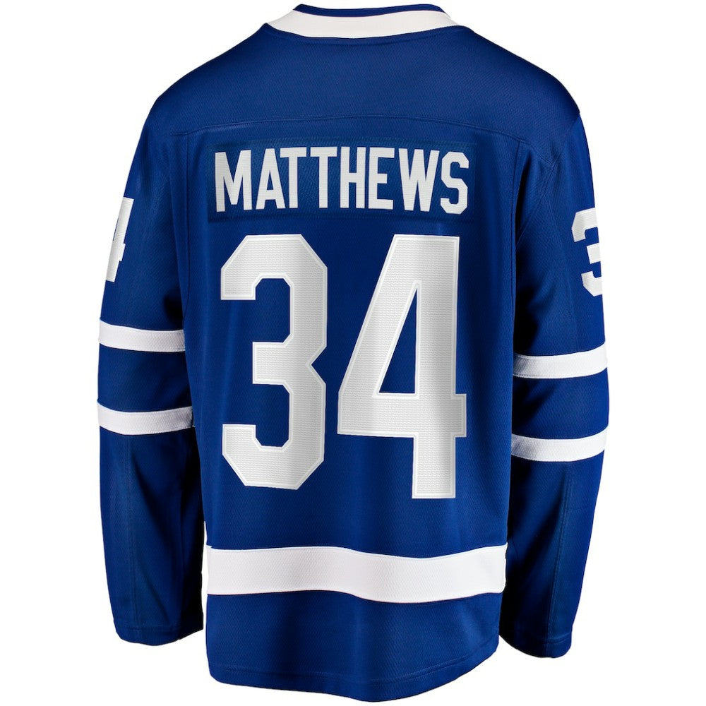 Auston Matthews Toronto Maple Leafs Fanatics Captain Patch Home Breakaway Player Jersey Blue