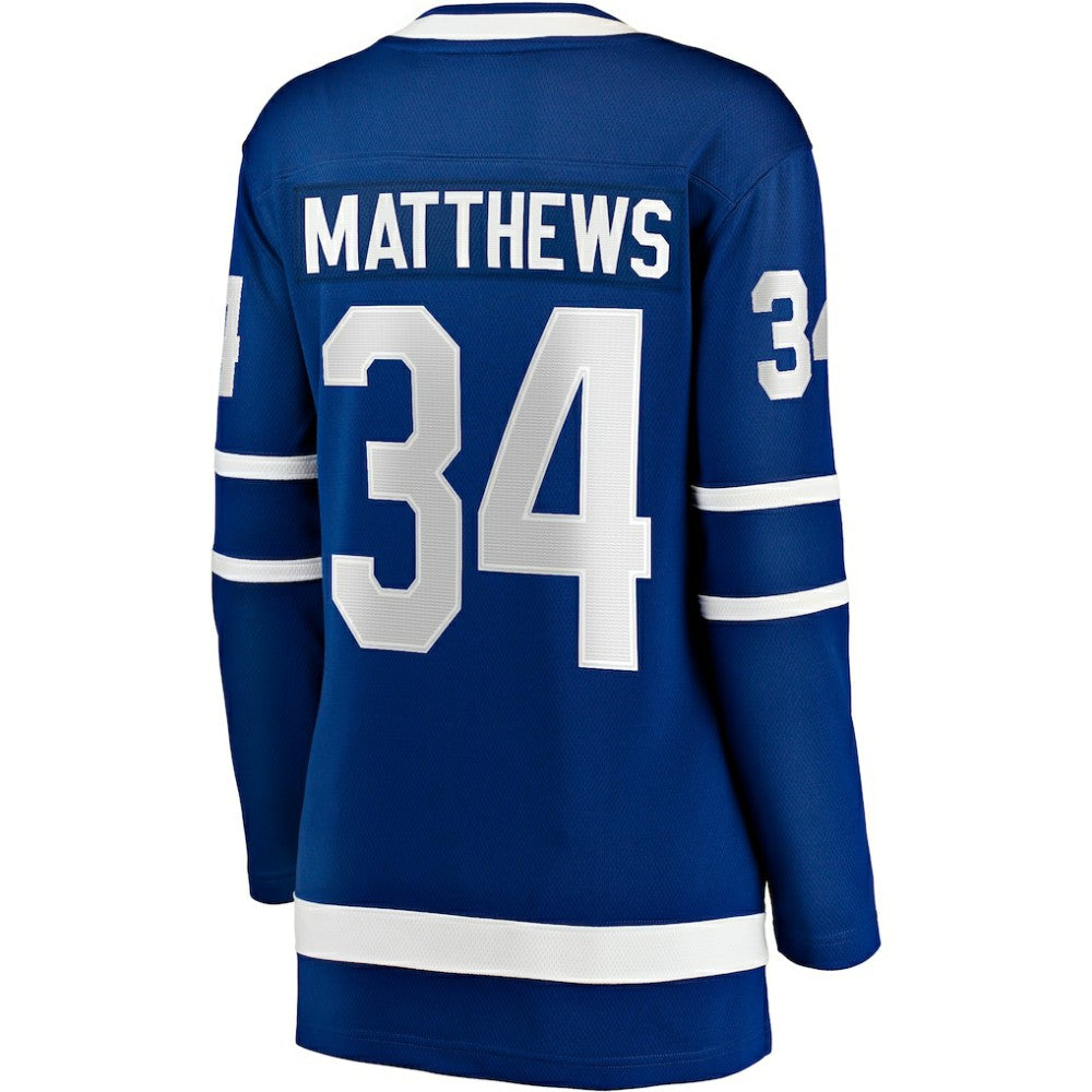 Auston Matthews Toronto Maple Leafs Fanatics Women's Captain Patch Home Breakaway Player Jersey Blue