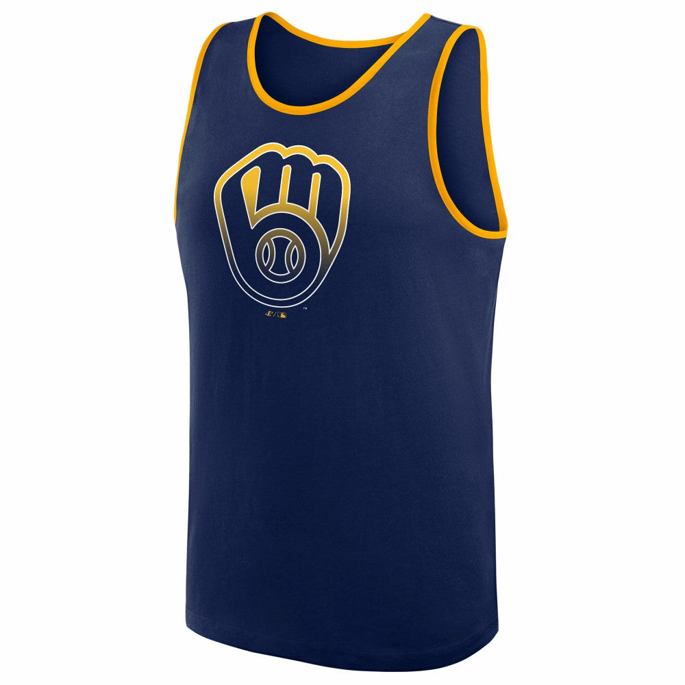 Milwaukee Brewers Logo Athletic Unmatched Success Tank Top - Navy