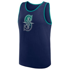 Seattle Mariners Logo Athletic Unmatched Success Tank Top - Navy