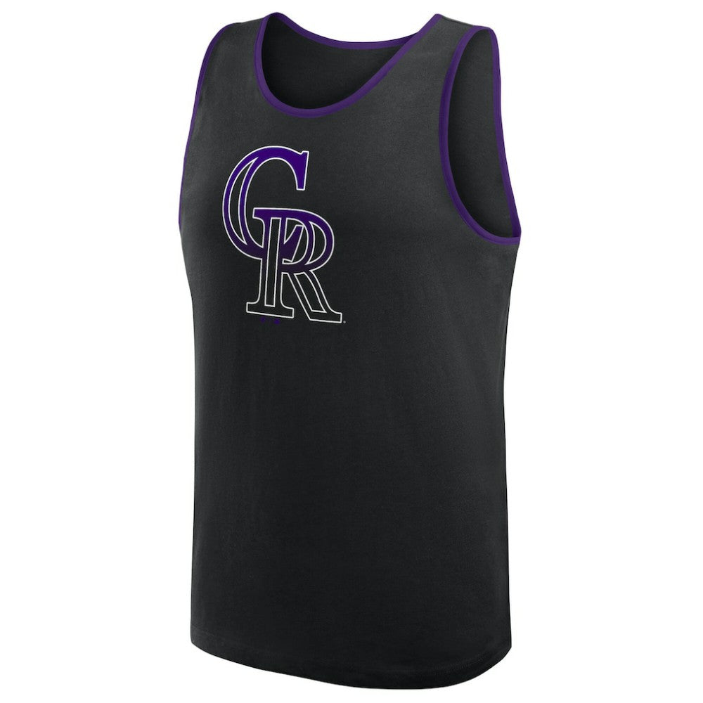 Colorado Rockies Logo Athletic Unmatched Success Tank Top - Black