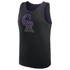 Colorado Rockies Logo Athletic Unmatched Success Tank Top - Black