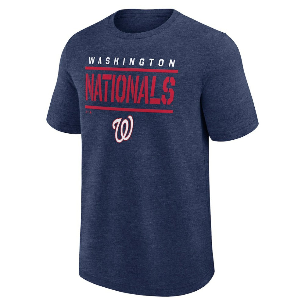 Washington Nationals Logo Athletic Top Notch T-Shirt - Heather Navy