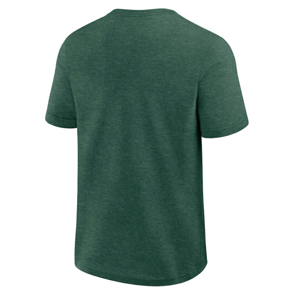 Athletics Logo Athletic Top Notch T-Shirt - Heather Green